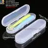 Caixa plástica de talheres de silicone infantil de formato especial, caixa à prova de poeira para talheres de colher e garfo de treinamento, caixa de embalagem para conjunto de garfo e colher de bebê
