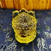 Rijin Dou Touro Dourado Cristal Amarelo Touro Saco de Dinheiro Pote de Ouro Abertura de Escritório Casa Feng Shui Ornamentos Água