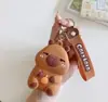 Linda Cartera de Silicona de Capibara, Bolsa de Dibujos Animados para Niños, Bolsa de Almacenamiento Portátil, Tarjetero, Bolsa para Auriculares, Colgante Pequeño