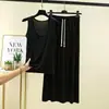 Conjunto de Pijama de Modal Talla Grande con Cuello en U Amplio Verano Chaleco Holgado Pantalones Largos Ropa para Aire Acondicionado Casual Sin Mangas Ropa de Casa