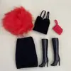 Conjunto de roupas para boneca de 30cm, boneca multiarticulada pode usar roupas casuais, sapatos, óculos, combinação