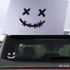 Adesivo de carro com expressão engraçada de sorriso para comércio exterior, carro elétrico, rosto sorridente, capacete de motocicleta, decalque decorativo D107
