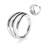 Piercing de Nariz Dupla Camada em Aço Inoxidável 316, Popular na Europa, América e África, Argola Fechada Sem Costura, Estilo Básico de Body Piercing