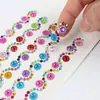 Pegatinas de girasol con diamantes y tira adhesiva Pegatinas de diamantes de cristal Pegatinas de strass acrílico Pegatinas de perlas
