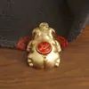 Novo Ornamento Rotativo de Latão Sólido para Boa Sorte, Figura de Porco do Zodíaco, Ornamento Rotativo de Porco para Alívio do Estresse e Atração de Riqueza