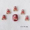Venta al por mayor Serie navideña adornos para uñas estéreo esmerilado Papá Noel dibujos animados alce muñeco de nieve resina DIY Uñas