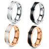 Anillos de Acero de Titanio Minimalistas Blanco y Negro con Goteo de Aceite Electroplateados de Nuevo Estilo Transfronterizos de 6 mm para Parejas, Anillos y Joyería Más Vendidos de Temu