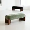 Banco Minimalista Moderno com Pernas de Madeira Maciça, Banco de Fim de Cama para Quarto, Banco para Trocar Sapatos na Entrada, Banco de Lazer e para Convidados na Sala de Estar, Banco Longo para Casa