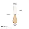 Conjunto de Presente Faca de Queijo com Cabo de Carvalho Transfronteiriço Espátula de Manteiga Faca para Cream Cheese de Cozinha Ferramentas de Assar de Aço Inoxidável