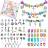 Caja de Combinación de Set de Pulseras Hechas a Mano con Cuentas de Unicornio Arcoíris para Bricolaje Transfronterizo, Caja de Regalo de Cumpleaños Hecha a Mano