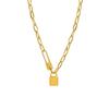 Collar de acero de titanio con cierre moderno, estilo retro europeo y americano, para mujer, estilo frío, simple, elegante, cadena gruesa, diseño de nicho, joyería personalizada