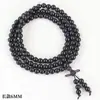 Pulseiras de Sândalo Preto e Contas de Oração Budistas de Madeira Atacado para Homens e Mulheres, Estilo Chinês, Populares no Douyin e Xiaohongshu, Fornecimento para Transmissão ao Vivo