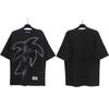 Versión correcta PALM camiseta de manga corta con estampado de letras de ángeles de oso decapitado para hombre y mujer, manga corta de verano