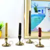 Candelabro Metálico Transfronterizo Decoración para el Hogar y Bodas Adornos para Cena a la Luz de Velas Base de Candelabro Candelabro Chino Taza de Aluminio Base de Candelabro