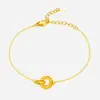 Pulsera de Lujo Ligero con Hebilla Marti Tono Dorado de Venta Caliente Transfronteriza para Mujer, Joyería de Moda para el Trabajo con Diseño Irregular Calado