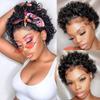 Perucas Europeias e Americanas para Mulheres com Cabelo Curto Cacheado, Cachos Africanos Pequenos, Touca de Rede Rosada de Fibra Química Média Diferenciada, Fabricantes Exclusivos Transfronteiriços em Estoque