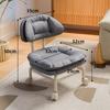 Taburete Pequeño Giratorio con Ruedas, Taburete Bajo para Niños, Taburete Doméstico para Cambiarse los Zapatos, Taburete Móvil para Sofá, Silla con Soporte Lumbar y Respaldo