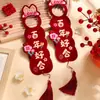 Enfeites de Maçaneta de Porta para Casamento, Casa Nova de Casamento, Sala de Estar, Quarto, Pequenos Pingentes com Palavras Felizes, Decoração de Quarto de Casamento, Artigos para Casamento