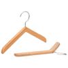 Percha de madera maciza para niños al por mayor tienda de ropa de madera antideslizante soporte para ropa tienda de ropa para mujer percha de ropa sin costuras clip para pantalones de ropa infantil