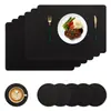 Manteles individuales tejidos de PVC simples y ecológicos, impermeables y antideslizantes, fáciles de limpiar, resistentes al calor y versátiles para usar como salvamanteles