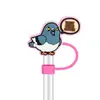 Série Criativa de Pombos em Desenho Animado Tampa de Palito de Borracha Macia Pvc Plugue à Prova de Poeira 10mm Decoração Personalizada DIY para Palito em Estoque