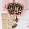 Dunhuang quema de carbón 108 pulseras de bodhi para hombre diseño de mano cuentas de bodhi cuentas pulseras literarias para jugar al por mayor