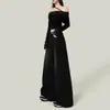 Jeans anchos negros y grises para mujer, nueva colección verano y otoño 2026, corte holgado, tiro alto, casual, estilo retro, con una silueta fluida de pierna recta
