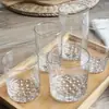 Suministro Directo de Fábrica Taza de Whiskey con Puntos de Perla de Vidrio Taza Recta para Agua Taza de Cerveza Taza de Fondo Grueso
