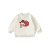 Wulibu 2026 Primavera y Otoño Nueva Serie de Frutas para Niñas Sudadera con Hombros Caídos Estampado de Dibujos Animados para Bebé Top Moderno