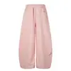 Bordado de letras estilo americano, brillos de estrellas, pantalones de chándal de pierna ancha para hombre y mujer, colección de otoño 2026, cordón, ajuste en el tobillo, pantalones largos hasta el suelo