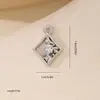 Accesorios de joyería materiales hechos a mano metal incrustado circonita colgante geométrico collar pulsera pendientes colgante DIY