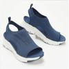 Pronto para Usar Outono Peixe Cabeça Manga Casual Moda Sandálias Salto Baixo Sapatos Femininos Fornecimento de Origem Tamanho Grande Sapatos Casuais Esportivos