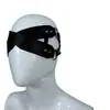 Máscara de ojo colgante de cuero negro con cruz sexy de abstinencia alternativa YGM para adultos