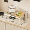 Estante de Hierro para Estufa de Cocina, Soporte para Cocina de Inducción, Soporte Base para Estufa de Gas, Estante para Ollas Doméstico, Estante Metálico Multifuncional