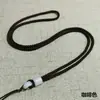 Pingente Circular Minimalista Artesanal Trançado Fivela de Segurança Cordão para Pescoço Jade Hetian Jadeíta Pingente Cordão Colar Cordão Pequeno