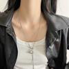 Collar con Colgante Saturno de Perla Nuevo 2024 para Mujer, Simple, de Alta Gama, Ajustable, con Cadena de Lana para Otoño e Invierno