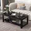 Mesa de centro multifuncional para apartamentos pequenos, estrutura robusta de aço carbono, mesa de centro com armazenamento para sala de estar fácil de montar, atacado