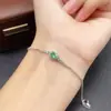 Pulsera Transfronteriza de Esmeralda Natural Amazon S925 Plata Piedra Principal 4*5 Joyería de Lujo Venta Directa de Fábrica