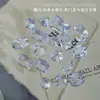 Decorações Brilhantes de Zircônia Transparente para Nail Art, Zircônia Branca Cristal de Gelo, Base Transparente, Açúcar de Gelo Ovo de Pombo, Em Forma de Coração, Em Forma de Marquise Strass para Unhas