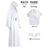 Traje Cosplay Star Wars Leia Vestido Branco da Princesa Leia Roupa Fantasia Personagem de Filme Traje para Apresentação de Palco C