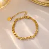 Pulseira que Não Desbota 2024 Nova Moda Japonesa e Coreana Pulseiras de Aço Titânio de Luxo Leve Pulseiras Fabricante Atacado