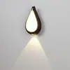 Lámpara de Pared de Fondo para Patio Estilo Gota de Agua para Exteriores, Lámpara de Pared para Pasillo Exterior, Parque, Comunidad, Villa con Carcasa de Aluminio Fundido a Presión