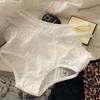 Bragas de Encaje con Estampado de Leopardo para Mujer, Sin Costuras, Entrepierna de Algodón Puro, Cintura Media, Levanta Glúteos, Tallas Grandes, Bikini Triangular Sexy, Estilo Delgado de Verano
