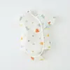Ropa gruesa para bebé Clase A Algodón puro Ropa de triángulo de conejo para bebé para niños y niñas Mono de verano de manga corta para 0-6 Meses Recién Nacido