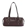 Bolso de mano retro transfronterizo para mujer estilo europeo y americano para principios de otoño, gran capacidad, versátil, texturizado, bolso de hombro para el día a día, bolso baguette