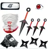 Mercancía de Anime de Ninja en Stock: Combo de Arma, Guantes y Cinta para la Cabeza, Combo de Set de Máscaras Ninja Kakashi