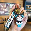 Chaveiro super fofo novo do desenho animado Kulomi japonês, boneca tridimensional, pingente Melody, pequenos enfeites para chave de carro, bolsa