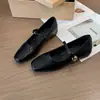 Sapatos Mary Jane femininos versáteis de primavera estilo francês tamanho plus size 2026, sapatos de couro baixos, novos slip-on de sola macia