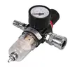 1 pieza AFR-2000 Unidad de Tratamiento de Aire con Filtro Neumático con conector (PM20+SM20) Regulador de Presión Válvula Reductora de Compresor Separador de Aceite y Agua Manómetro AFR2000