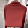 Cangrejo de Cinco Estrellas Polar Térmico de Doble Cara Capa Base para Mujer Otoño e Invierno Color Sólido Superior Estilo Coreano Camiseta de Manga Larga de Polar Ropa para Mujer